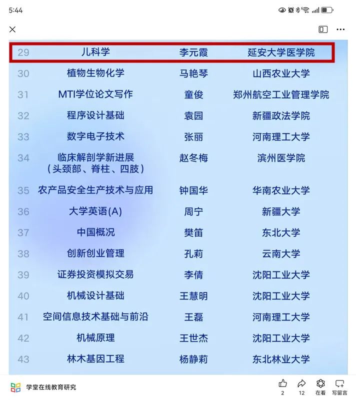 我院《兒科學》課程入選2024第三批拓金計劃教育部在線教育研究中心