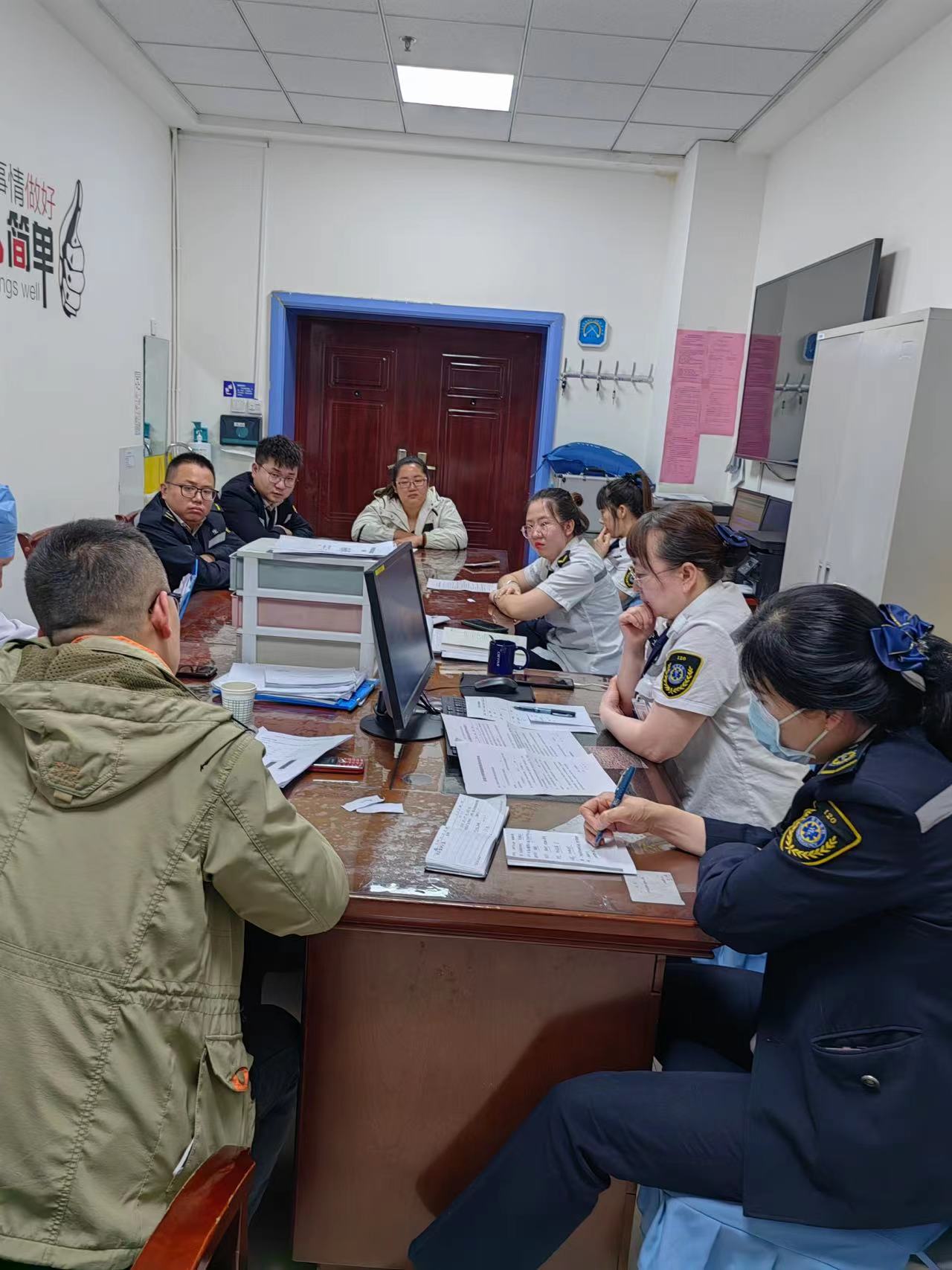 心腦血管病醫院“120”急救分站舉行轉診患者溝通談話情景模擬演練