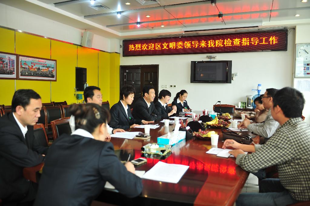 寶塔區文明委領導來我院檢查指導精神文明建設工作